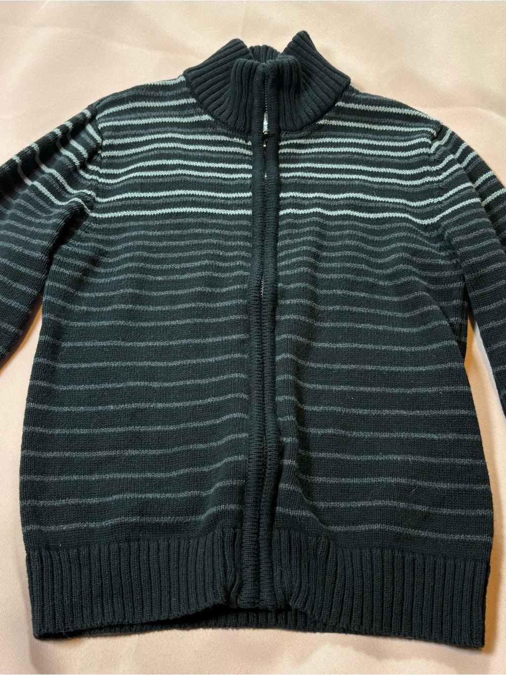 Calvin Klein Boy’s Full-Zip Striped Sweater